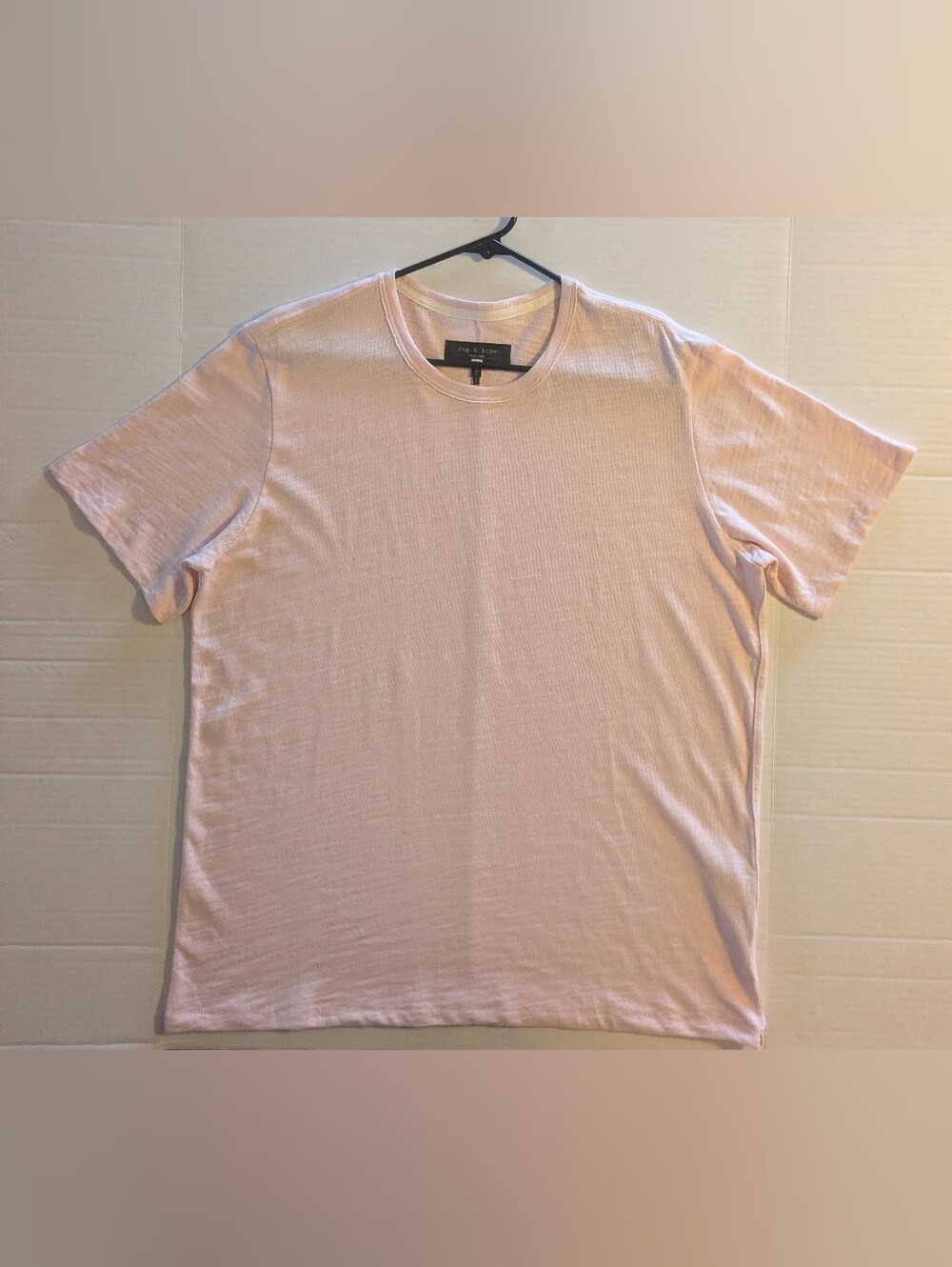 Rag & Bone Men's Crew Neck T-Shirt - Light Pink- L (NWOT)
